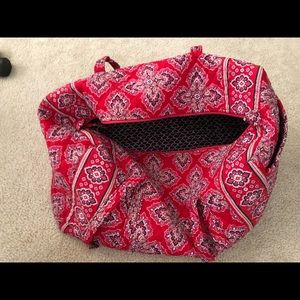 Beautiful red Vera Bradley large duffel bag